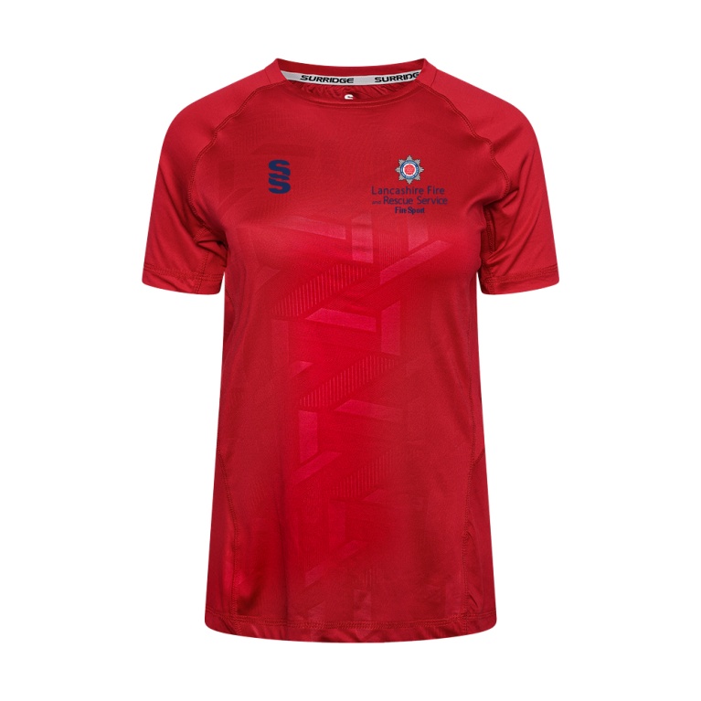 Lancashire Fire & Rescue - IMPACT T-SHIRT-Red - Womens
