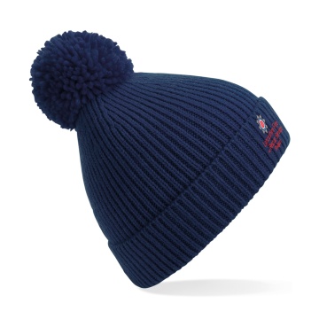 Lancashire Fire & Rescue - Engineered Knit Ribbed Pom Pom Beanie